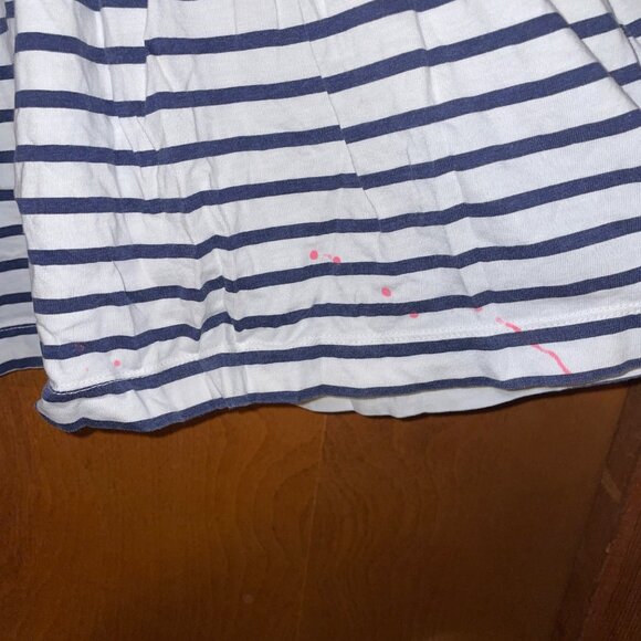 Mini Boden Girls Striped Long-Sleeve Dress With Multicolor Chevron Detail Size 8 - Picture 4 of 6